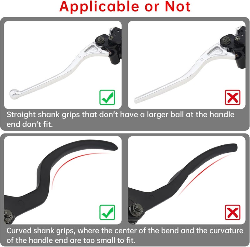 Windance Motorcycle Anti Theft Lock,Heavy Duty Front Brake Lock,Throttle Grip Clutch Brake Lever Handlebar Protection (Black, L) - Image 2